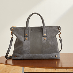 Grey RI Studio soft leather tote handbag