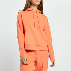 Orange 'RVR' long sleeve hoodie