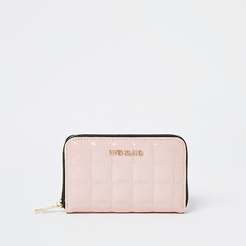 Pink patent mini quilted purse