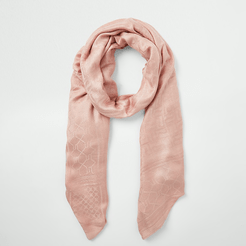 Pink RI monogram jacquard scarf
