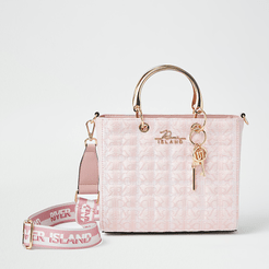 Pink 'RIR' Jacquard tote bag