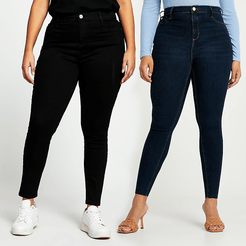 Plus Black and Blue Molly jean multipack