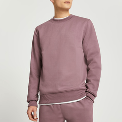 Mens Purple premium slim fit sweatshirt