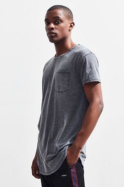 UO Burnout Scoop Neck Curved Hem Tee