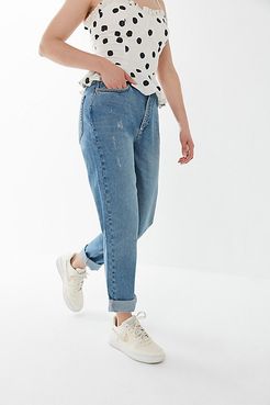 Petite High-Waisted Mom Jean - Light Wash