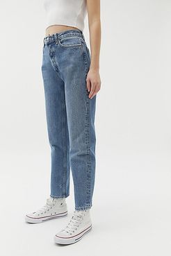 Premium High-Waisted Straight Leg Jean - Medium Wash