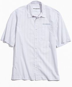 Boxy Short Sleeve Button-Down Shirt