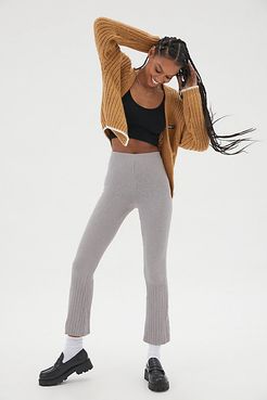 UO Rosie Ribbed High-Waisted Flare Pant