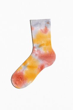 Two Tone Dye Retro Varsity Crew Sock