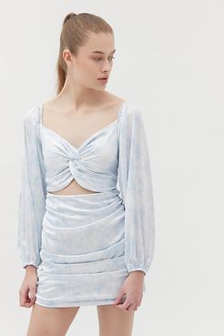Vittoria Tie-Dye Twist-Front Mini Dress