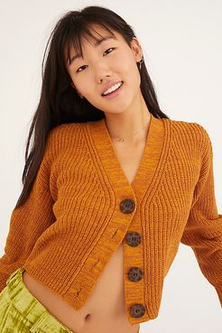UO Turner Ribbed Button-Down Cardigan