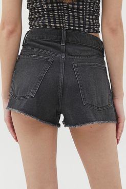 Essential Mid-Rise Cutoff Short - Black Denim