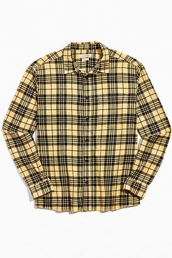 Vintage Acid Wash Flannel Button-Down Shirt