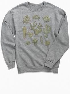 Botanical Cacti Crew Neck Sweatshirt
