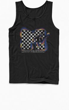 MTV Checkered Burn Logo Tank Top