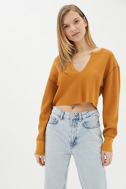 Corey Notched Thermal Cropped Top