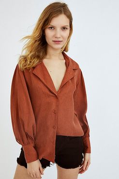 Aimee Button-Front Blouse