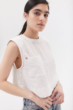 Tia Woven Pocket Tank Top