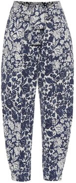 Storm floral high-rise carrot jeans