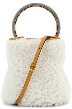 Pannier Small shearling bucket bag