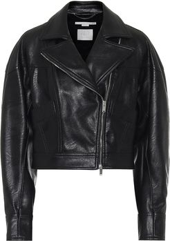 Faux-leather jacket