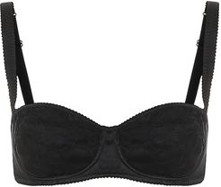 Balconette stretch-satin bra