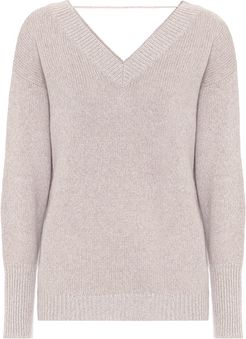 Metallic cashmere-blend sweater