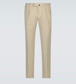 Slim-fit corduroy pants