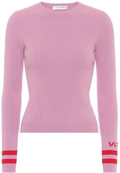 ribbed-knit sweater