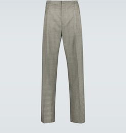 Jade pleated wool pants