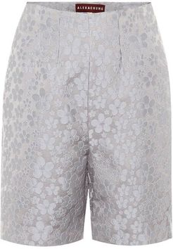 High-rise jacquard shorts