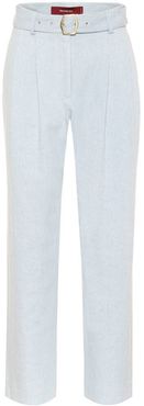 Blanche high-rise straight pants