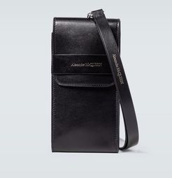 Leather phone pouch