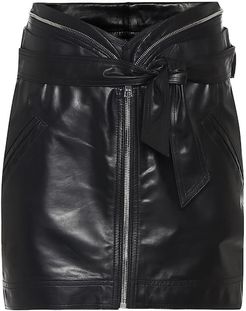 Suri leather miniskirt