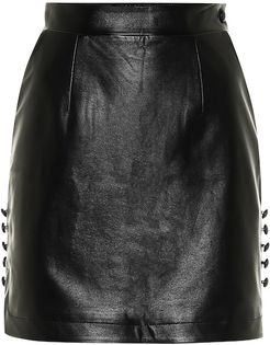 Faux leather miniskirt