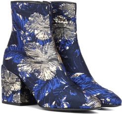 Brocade ankle boots