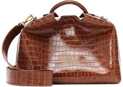 Raisin croc-effect shoulder bag