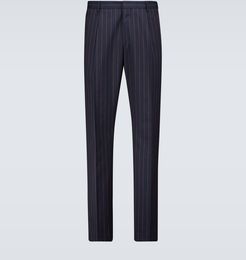 Pleated pinstriped pants