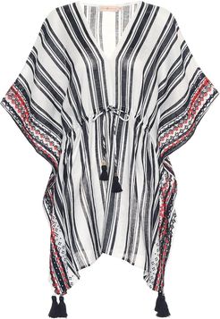 Striped linen cover-up
