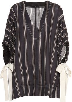 Granada striped ramie blouse