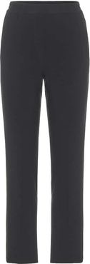 High-rise slim-fit pants