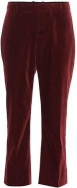 Cropped velvet pants