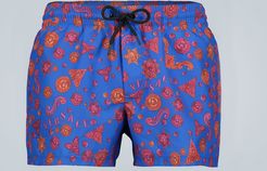 Boxer swim shorts