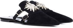 Sin Star Strass suede slippers