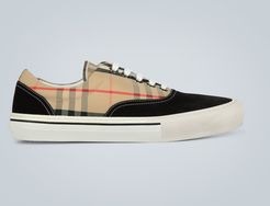Vintage check colorblocked sneakers