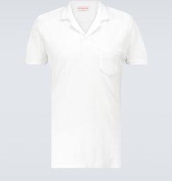 Terry toweling cotton polo shirt