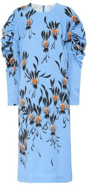 Printed crÃªpe midi dress