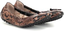 Exclusive to Mytheresa â Snake-effect leather ballet flats