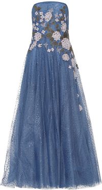 Elette embroidered tulle gown