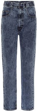 High-rise straight jeans